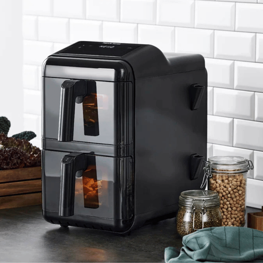 Airfryer double stack 2900 watt 11,6 liter Sort